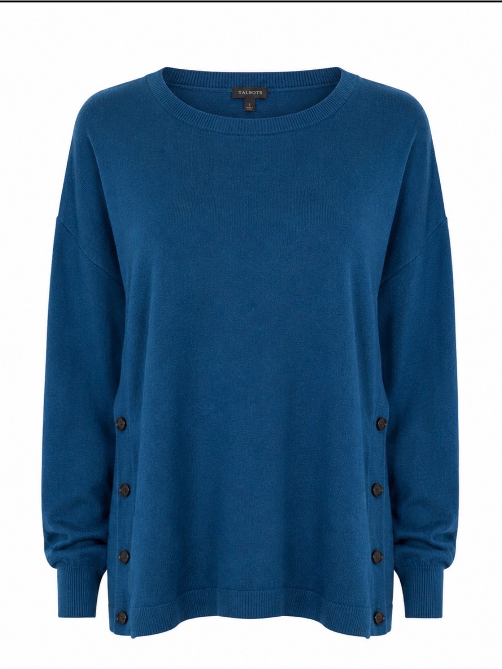 Talbots Teal Knit Top large EUC